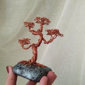 Μπονσάι δέντρο από χαλκό - πέτρα - 3