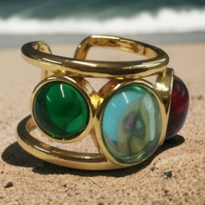 Γυναικείο Δαχτυλίδι COLORS σε χρώμα χρυσό - επιχρυσωμένα, ορείχαλκος, σταθερά, φθηνά - 4