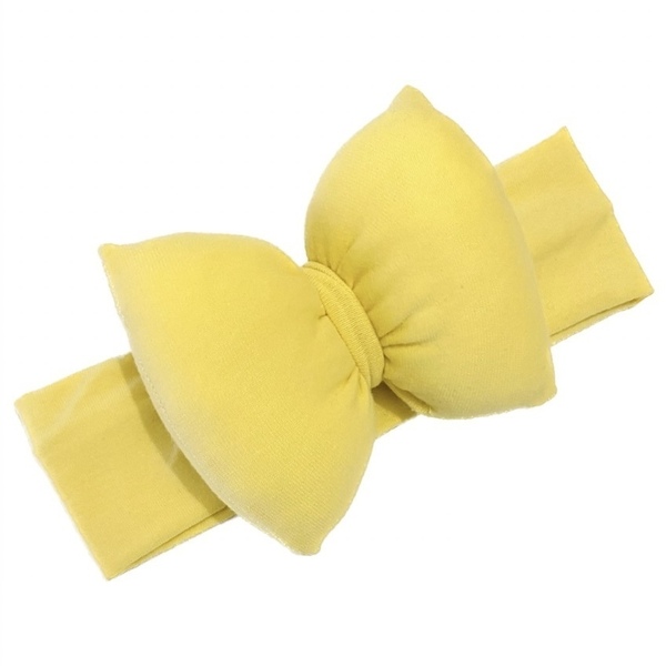 Παιδική κορδέλα μαλλιών σε κίτρινο χρώμα,φτιαγμένη από 100 % βαμβακερό ύφασμα. - αξεσουάρ μαλλιών