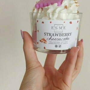 Strawberry cream- χειροποίητο κερί σόγιας 200 γρ. - αρωματικά χώρου - 2