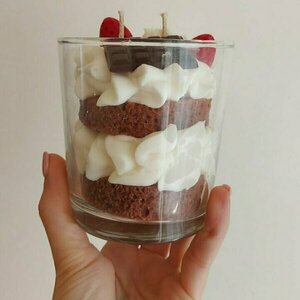 Sweet candles, χειροποίητο κερί σόγιας με άρωμα chocolate cake - αρωματικά κεριά - 4