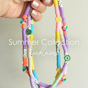 Lemon Summer Collection|Beaded Necklace| Blue, Yellow, Pink |Multi Colors - χάντρες, σταθερά - 2