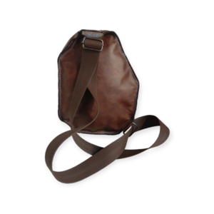 Χειροποίητο δερμάτινο ανδρικό σακίδιο πλάτης backpack καφέ -MEN23 - δέρμα, ώμου, πλάτης, all day - 4