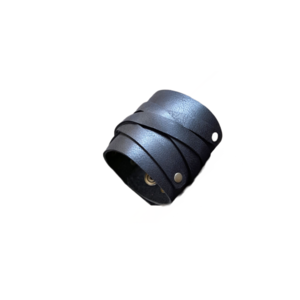 Μαύρο Φαρδύ Δερμάτινο Goth Βραχιόλι Unisex Χειροποίητο, 6Χ21εκ - δέρμα, χεριού, αυξομειούμενα, φαρδιά