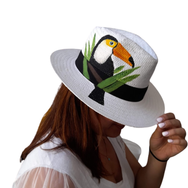 Καπέλο τύπου Panama "Tucan!" - ψάθινα - 2