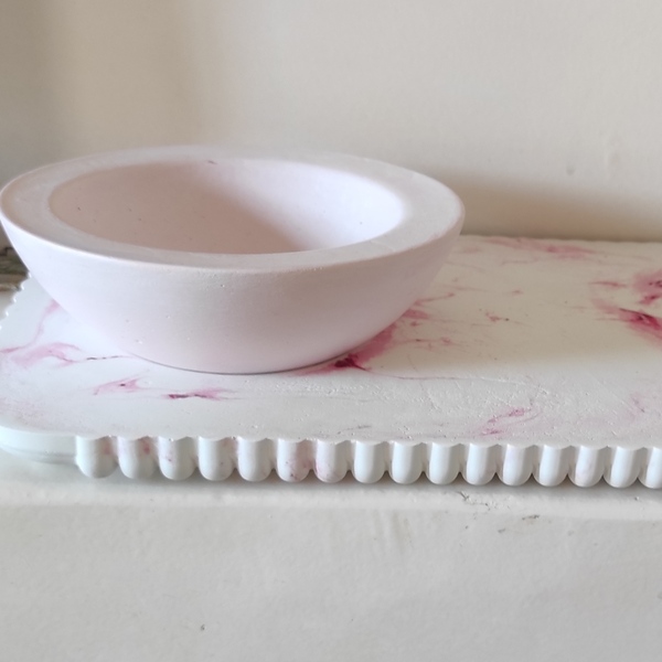 Βάση εισόδου "pink lovers" από τσιμέντο, σετ 2 τεμαχίων με κερί σόγιας 24 x 14εκ. - τσιμέντο, διακοσμητικά - 5