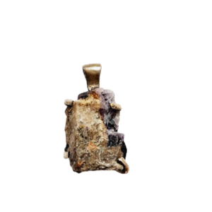 Χειροποίητο μενταγιόν ασήμι 925 με ακατέργαστο μωβ Φθορίτη 3 * 1 εκ - ασήμι, ημιπολύτιμες πέτρες, ασήμι 925, μενταγιόν