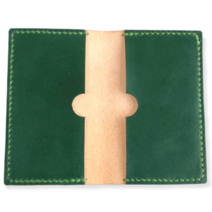 Χειροποίητο δερμάτινο ανδρικό πορτοφόλι πράσινο -WA055 - δέρμα