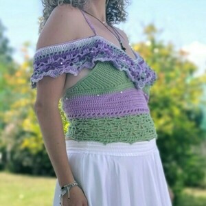 Westeria Crochet Top - βαμβάκι, crop top - 3