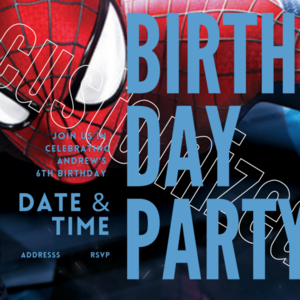 SpiderMan E-Invitations - αγόρι, customized, birthday, σούπερ ήρωες