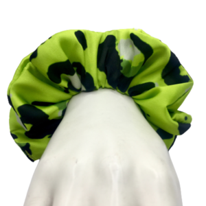 Υφασμάτινο λαστιχάκι scrunchie leopard print μεσαίου μεγέθους (medium) - ύφασμα, για τα μαλλιά, λαστιχάκια μαλλιών - 5