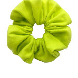 Υφασμάτινο λαστιχάκι scrunchie sweet lime - ύφασμα, κορίτσι, για τα μαλλιά, λαστιχάκια μαλλιών - 2