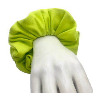 Υφασμάτινο λαστιχάκι scrunchie sweet lime - ύφασμα, κορίτσι, για τα μαλλιά, λαστιχάκια μαλλιών - 5