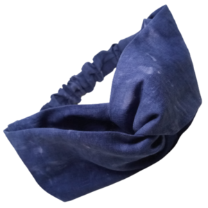 Κορδέλα Turban Style - μπλε navy πετροπλυμένο - ύφασμα, turban, δώρα για γυναίκες, κορδέλες μαλλιών