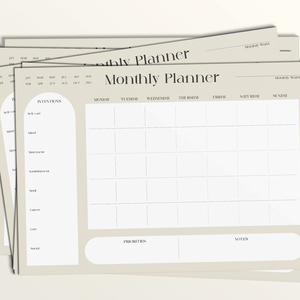MONTHLY DESK PLANNER| A4 size (210 x 298mm) | horizontal layout | 50 undated planner sheets 80 g/m2 uncoated paper - τετράδια & σημειωματάρια