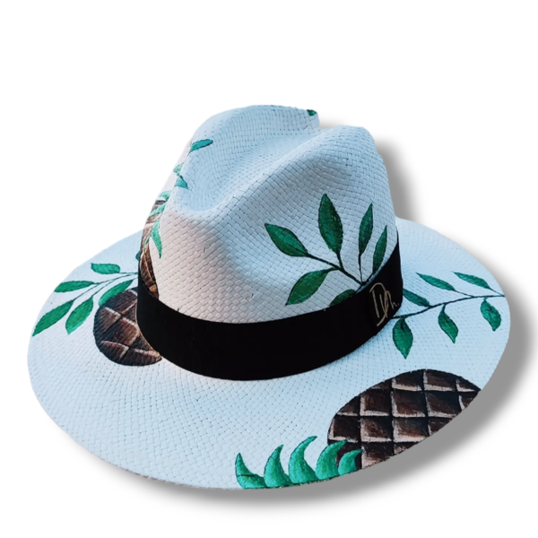Ψάθινο καπέλο - Panama style - pineapple - ψάθινα