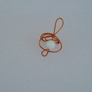 Δαχτυλίδι Χειροποίητο κλειδί του ΣΟΛ ημιπολύτιμοι λίθοι Λευκός Όνιχας ρυθμιζόμενο δαχτυλίδι, μέταλλο Χαλκός με ειδική αντιαλεργική επίστρωση - ημιπολύτιμες πέτρες, χαλκός, κρεμαστά, γάντζος - 5