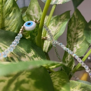 Κολιέ ματάκι με χάντρες - charms, μάτι, χάντρες, κοντά, seed beads - 2
