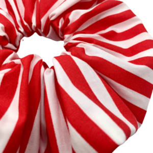 Υφασμάτινο λαστιχάκι scrunchie red candy - ύφασμα, κορίτσι, για τα μαλλιά, λαστιχάκια μαλλιών - 2