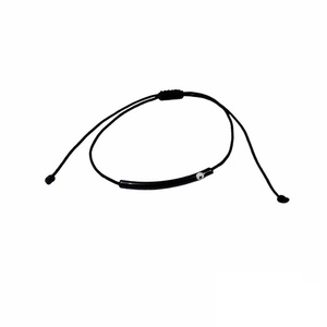 βραχιολι unisex μαύρη μπάρα με μάτι - μακραμέ, μάτι, χάντρες, unisex, αυξομειούμενα