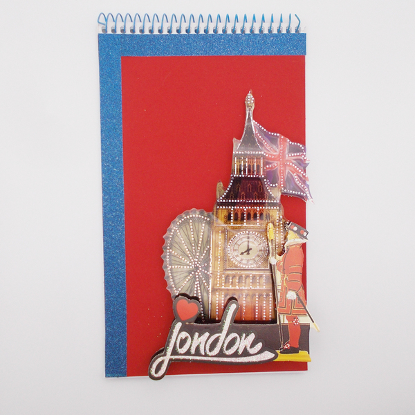 Σημειωματάριο της σειράς "Travel Pop ups" με χειροποίητο εξώφυλλο, σε σχέδιο Λονδίνο - τετράδια & σημειωματάρια