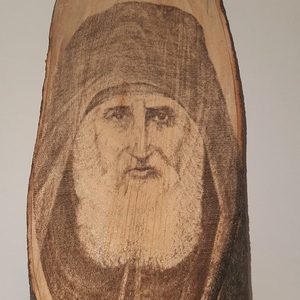 Άγιος Παΐσιος σε ξύλο ελιάς - ξύλο, διακοσμητικά - 2