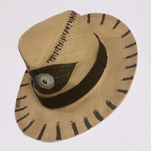 Black Eye Hat (ψάθινο, μπεζ χρώμα, M, 12 Χ 31 Χ 34) - ψάθινα - 2
