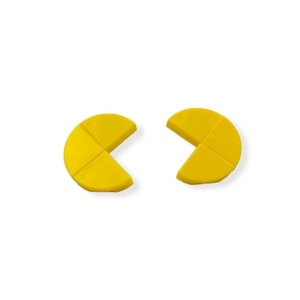 Καρφωτά σκουλαρίκια Pac Man - πλαστικό, καρφωτά, μπρούντζος, καρφάκι