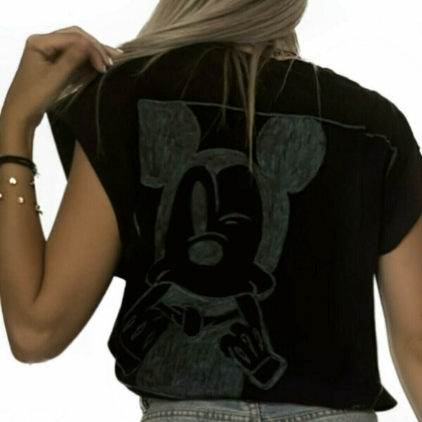 Mickey T-shirt (Black colour, Small) - 2