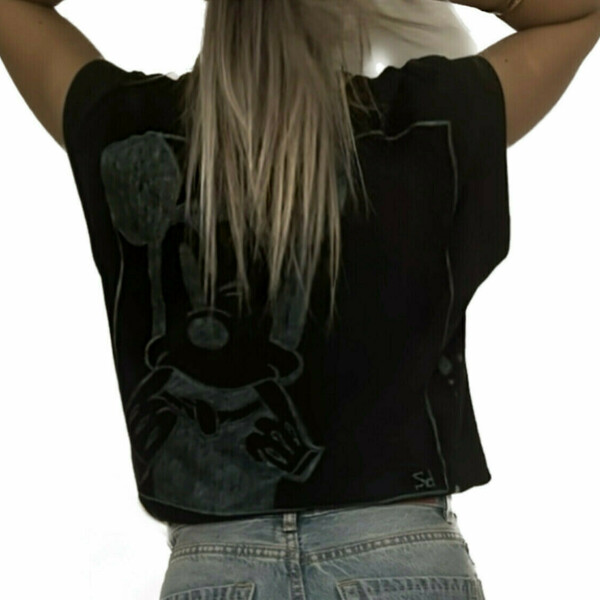Mickey T-shirt (Black colour, Small) - 3