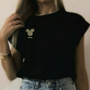 Mickey T-shirt (Black colour, Small) - 4