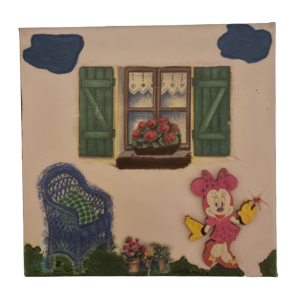 Καμβάς Minnie 20 x 19,8cm. - ζωγραφισμένα στο χέρι, πίνακες & κάδρα, καμβάς - 2