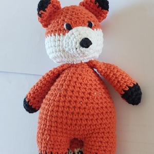 Χειροποίητη πλεκτή αλεπού / Crochet fox - λούτρινα