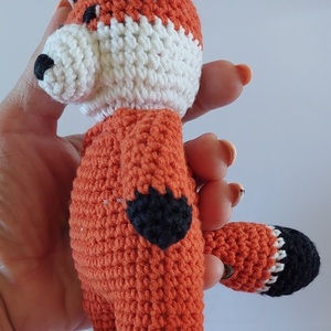 Χειροποίητη πλεκτή αλεπού / Crochet fox - λούτρινα - 3