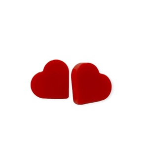 Καρφωτά σκουλαρίκια καρδιά - πλαστικό, καρδιά, καρφωτά, αγ. βαλεντίνου