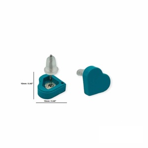 Καρφωτά σκουλαρίκια καρδιά - πλαστικό, καρδιά, καρφωτά, αγ. βαλεντίνου - 3