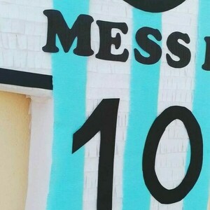 Φανέλα Messi Γαλάζιο Άσπρο 50Χ40 εκ. - αγόρι, πινιάτες, ποδόσφαιρο - 2
