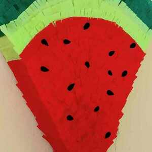 Καρπούζι / Watermelon Κόκκινο Πράσινο 50Χ40 εκ. - κορίτσι, αγόρι, καρπούζι, πινιάτες, είδη για πάρτυ - 3