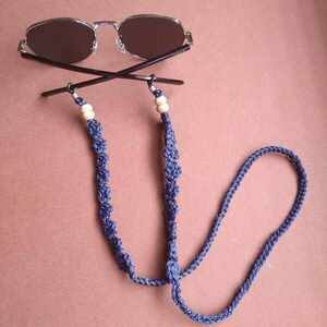 Πλεκτή αλυσίδα γυαλιών σε σκούρο καφέ χρώμα με ξύλινες χάντρες - γυαλιά ηλίου, κορδόνια γυαλιών - 3