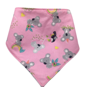 Σετ δώρου για μωρό "Petit koala pink" σαλιάρα μπαντάνα, μασητικό και κλιπ πιπίλας (3τμχ) - κορίτσι, μασητικό, σετ δώρου, κλιπ πιπίλας, βρεφικές σαλιάρες - 4