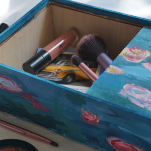 Ξύλινο κουτί, Νούφαρα - Monet - ζωγραφισμένα στο χέρι, κουτί - 2