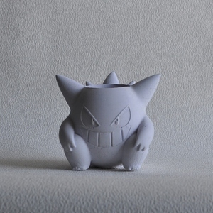 Διακοσμητικό Γλαστράκι Pokemon Gengar από τσιμέντο 9 cm | Concrete Decor - τσιμέντο, διακοσμητικά - 2