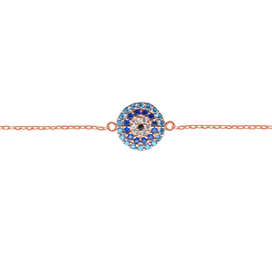 925° Discus BRACELET Βραχιόλι - Ροζ Επιχρυσωμένο Ασήμι - Ζιργκόν - αλυσίδες, επιχρυσωμένα, ασήμι 925, χεριού, αυξομειούμενα
