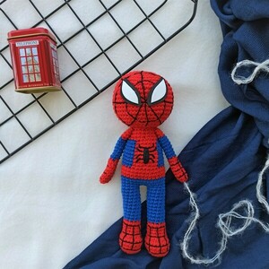 Πλεκτός Spiderman - 21εκ - λούτρινα, σούπερ ήρωες, ήρωες κινουμένων σχεδίων, δώρο γεννεθλίων - 2