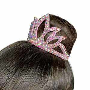 Χειροποίητο στέμμα για τα μαλλιά σε χρώμα ροζ για μπαλαρίνες - ύφασμα, headbands - 3