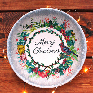 Χριστουγεννιάτικο διακοσμητικό κεραμικό πιάτο τοίχου "Merry Christmas" - πηλός, διακοσμητικά, merry christmas, χριστουγεννιάτικα δώρα - 4