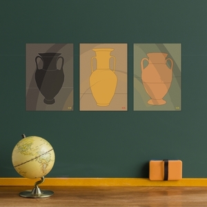 Αφίσα ArtPrint | Αμφορέας νο.2| Διαστάσεις 21*29,7 εκ. A4 | Εκτύπωση ματ σε χαρτί 170 γρ | Χρώματα πορτοκαλί, τερρακότα, μπεζ - πίνακες & κάδρα, αφίσες, αρχαιοελληνικό - 3