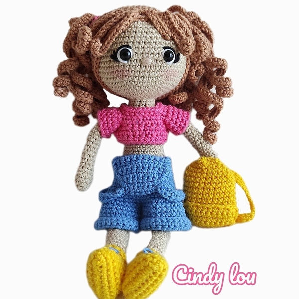 Χειροποίητη λαμπάδα πλεκτή κούκλα Cindy Lou - κορίτσι, λαμπάδες, λούτρινα, για παιδιά, παιχνιδολαμπάδες - 2