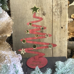 Ξύλινο Χριστουγεννιάτικο Δέντρο Διακοσμητικό - Στολίδι - Δώρο - αστέρι, σπίτι, plexi glass, διακοσμητικά, δέντρο - 4