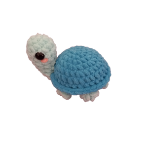 Πλεκτό κουκλάκι χελώνα μικρή γαλάζιο amigurumi 15 εκ. - χελώνα, λούτρινα, δώρο γεννεθλίων